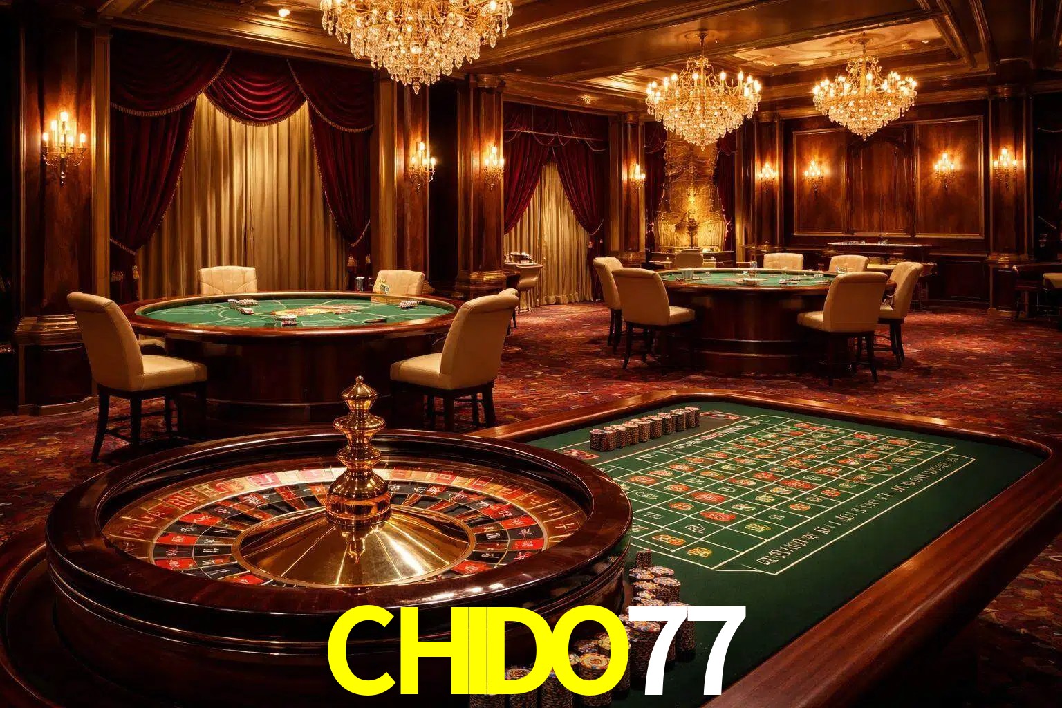 Una escena premium de mesa de casino en vivo con cartas, elementos de ruleta y un ambiente pulido de estudio de transmisión.